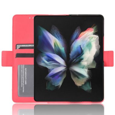 Multiple Card Slots Phone Case for Samsung Galaxy Z Fold4 5G, PU Leather Folio Flip Cover with Wallet / Stand