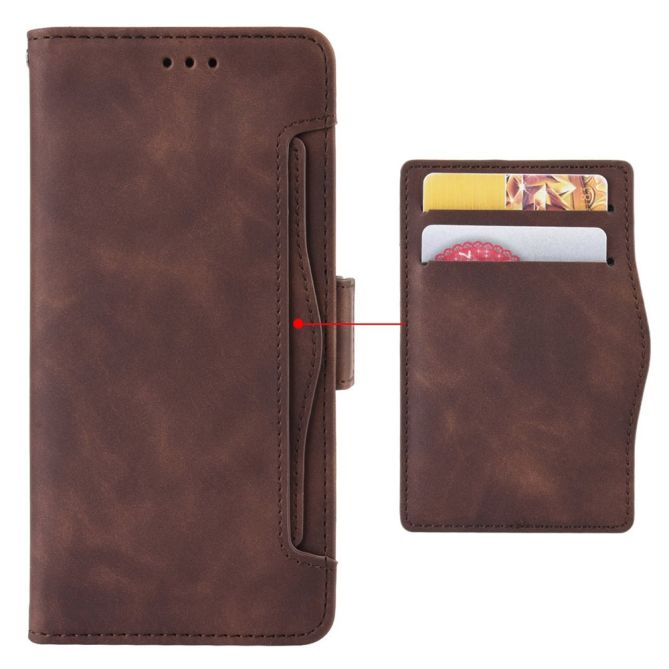 Multiple Card Slots Phone Case for Samsung Galaxy Z Fold4 5G, PU Leather Folio Flip Cover with Wallet / Stand