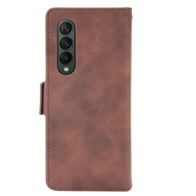 Multiple Card Slots Phone Case for Samsung Galaxy Z Fold4 5G, PU Leather Folio Flip Cover with Wallet / Stand
