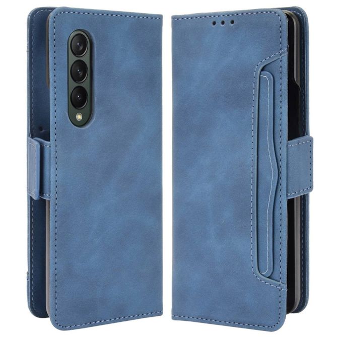 Multiple Card Slots Phone Case for Samsung Galaxy Z Fold4 5G, PU Leather Folio Flip Cover with Wallet / Stand