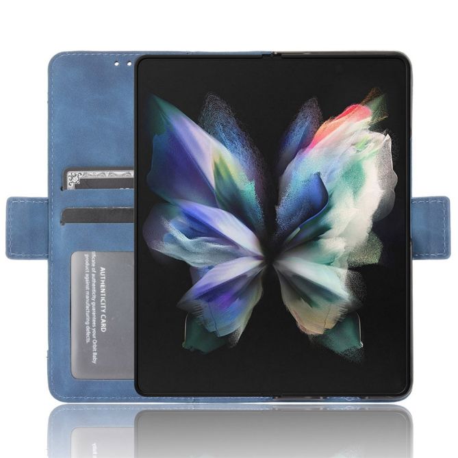 Multiple Card Slots Phone Case for Samsung Galaxy Z Fold4 5G, PU Leather Folio Flip Cover with Wallet / Stand