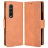 For Samsung Galaxy Z Fold4 5G Phone Case Side Magnetic Buckle Retro Style Wallet Leather Stand Phone Cover