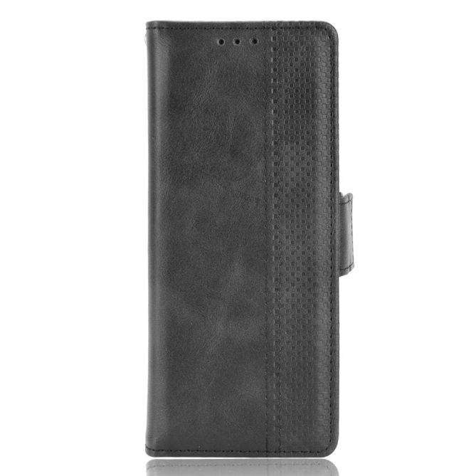 For Samsung Galaxy Z Fold4 5G Phone Case Side Magnetic Buckle Retro Style Wallet Leather Stand Phone Cover