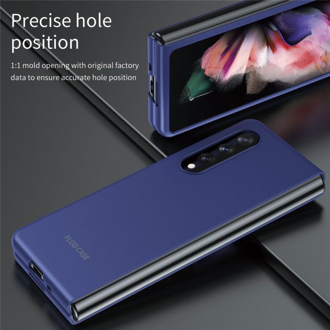 For Samsung Galaxy Z Fold4 5G Skin Touch Phone Case with Folding Design Hard PC Protective Cover