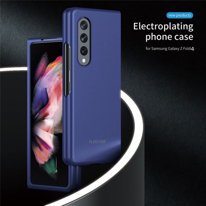 For Samsung Galaxy Z Fold4 5G Skin Touch Phone Case with Folding Design Hard PC Protective Cover