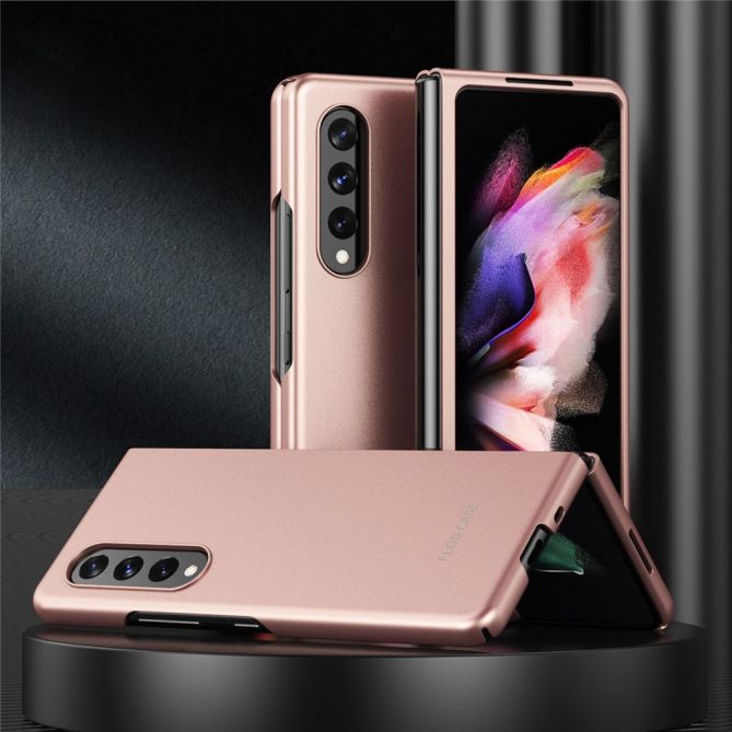 For Samsung Galaxy Z Fold4 5G Skin Touch Phone Case with Folding Design Hard PC Protective Cover