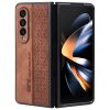AZNS Phone Case For Samsung Galaxy Z Fold4 5G Imprinted Pattern PU Leather Coated TPU Anti-drop Back Cover