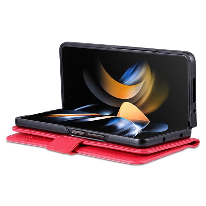 AZNS For Samsung Galaxy Z Fold4 5G Cowhide Texture PU Leather Wallet Cover Dual Magnetic Clasp Phone Case