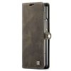 AUTSPACE A01 Series Phone Case for Samsung Galaxy Z Fold4 5G PU Leather Protective Case Magnetic Closure Vintage Matte Wallet St