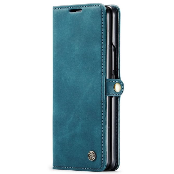 CASEME 013 Series for Samsung Galaxy Z Fold4 5G Shockproof PU Leather Wallet Case Magnetic Side Closure Stand Phone Cover