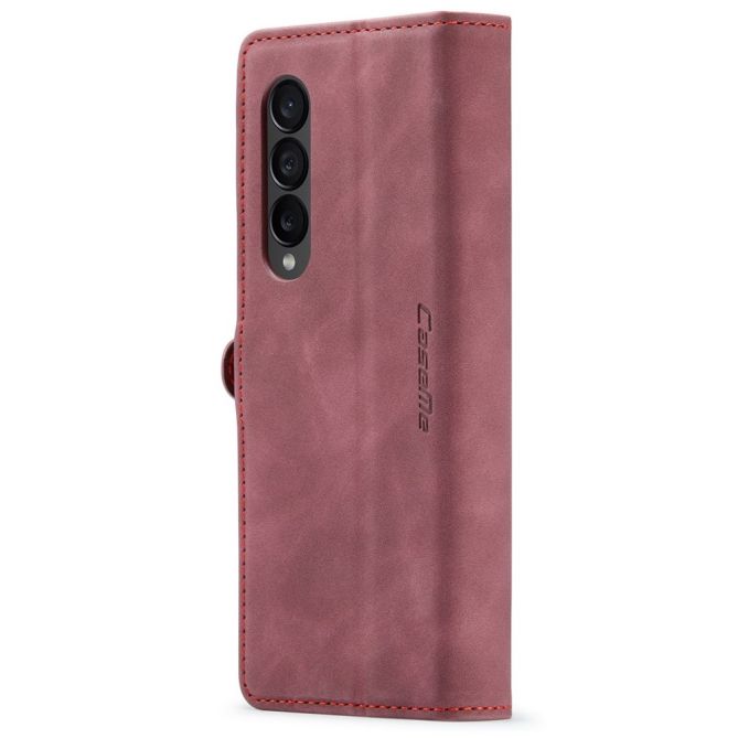 CASEME 013 Series for Samsung Galaxy Z Fold4 5G Shockproof PU Leather Wallet Case Magnetic Side Closure Stand Phone Cover