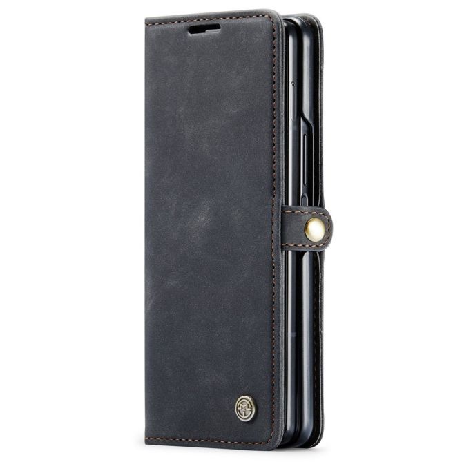 CASEME 013 Series for Samsung Galaxy Z Fold4 5G Shockproof PU Leather Wallet Case Magnetic Side Closure Stand Phone Cover