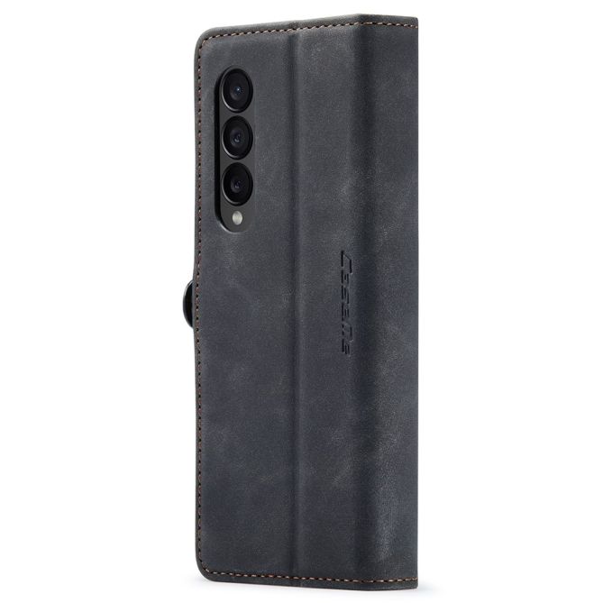 CASEME 013 Series for Samsung Galaxy Z Fold4 5G Shockproof PU Leather Wallet Case Magnetic Side Closure Stand Phone Cover
