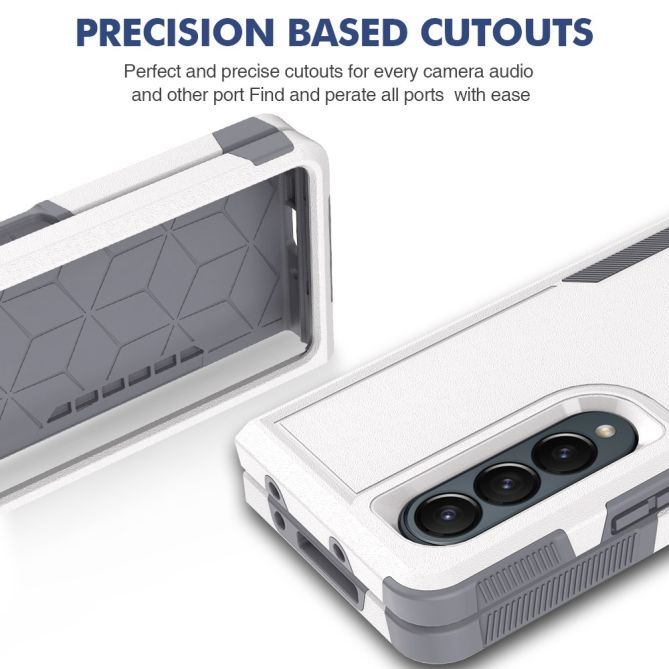 For Samsung Galaxy Z Fold4 5G Anti-scratch PC + TPU Folding Phone Case Drop-proof Back Cover