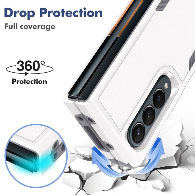 For Samsung Galaxy Z Fold4 5G Anti-scratch PC + TPU Folding Phone Case Drop-proof Back Cover
