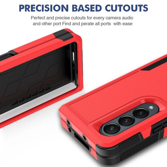 For Samsung Galaxy Z Fold4 5G Anti-scratch PC + TPU Folding Phone Case Drop-proof Back Cover