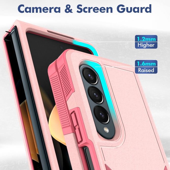 For Samsung Galaxy Z Fold4 5G Anti-scratch PC + TPU Folding Phone Case Drop-proof Back Cover