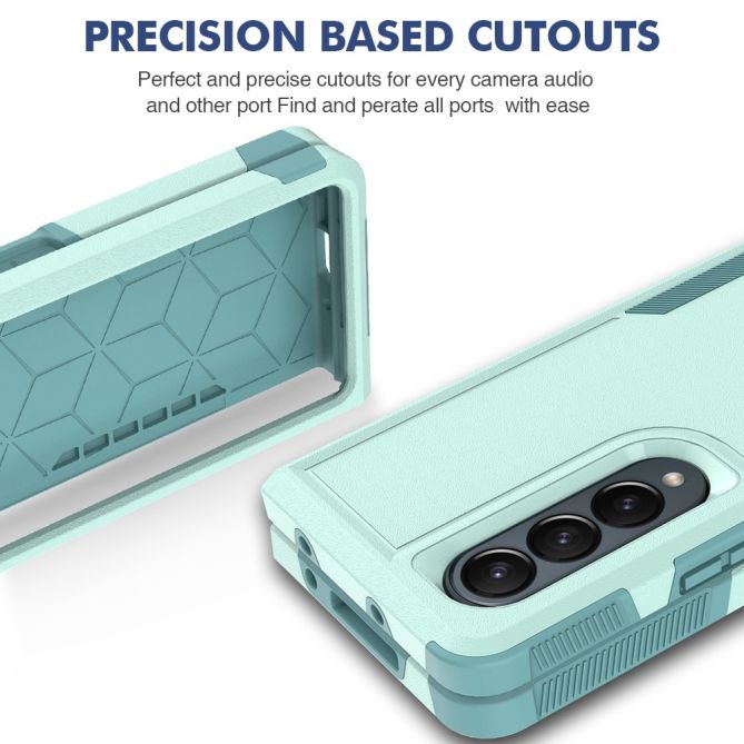 For Samsung Galaxy Z Fold4 5G Anti-scratch PC + TPU Folding Phone Case Drop-proof Back Cover