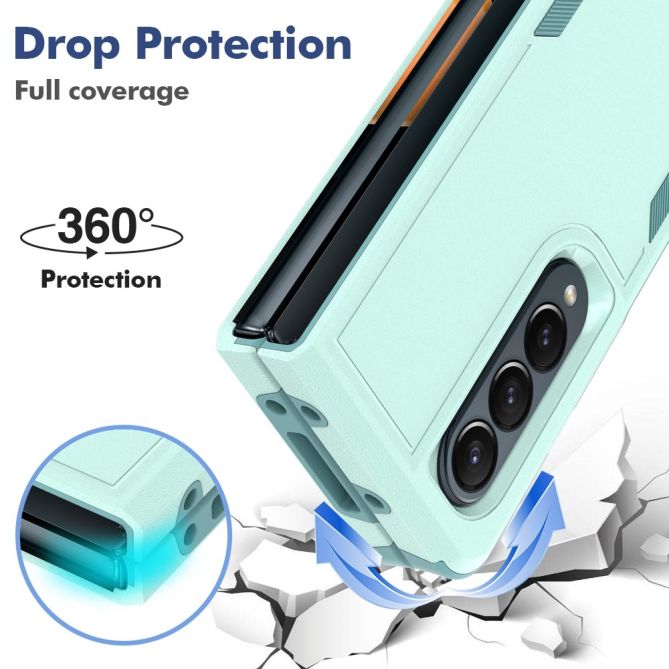 For Samsung Galaxy Z Fold4 5G Anti-scratch PC + TPU Folding Phone Case Drop-proof Back Cover