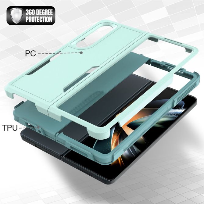 For Samsung Galaxy Z Fold4 5G Anti-scratch PC + TPU Folding Phone Case Drop-proof Back Cover