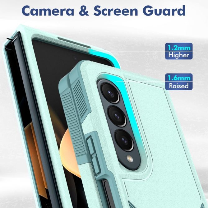 For Samsung Galaxy Z Fold4 5G Anti-scratch PC + TPU Folding Phone Case Drop-proof Back Cover