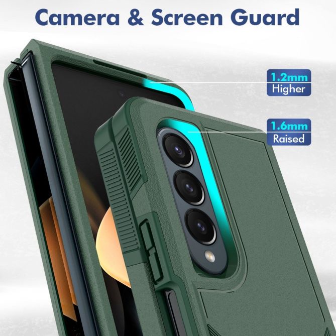 For Samsung Galaxy Z Fold4 5G Anti-scratch PC + TPU Folding Phone Case Drop-proof Back Cover