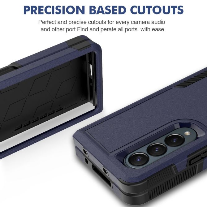 For Samsung Galaxy Z Fold4 5G Anti-scratch PC + TPU Folding Phone Case Drop-proof Back Cover