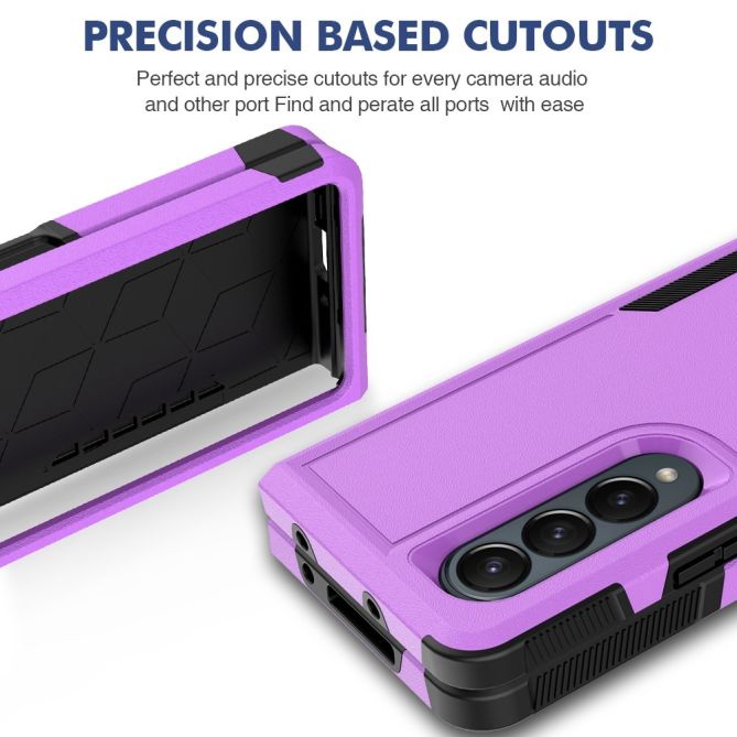 For Samsung Galaxy Z Fold4 5G Anti-scratch PC + TPU Folding Phone Case Drop-proof Back Cover