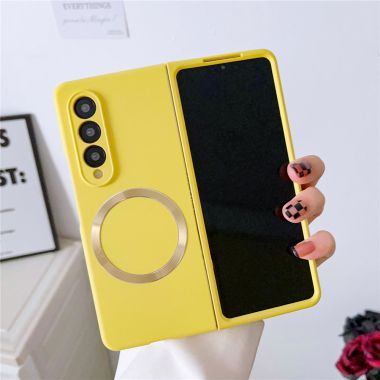 For Samsung Galaxy Z Fold4 5G Phone Cover Skin-touch Feeling Hard PC Case Magnetic Case