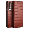QIALINO Crocodile Texture Phone Case for Samsung Galaxy Z Fold4 5G, Business Style Shockproof Cowhide Leather Phone Cover