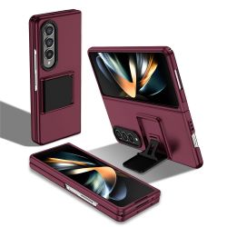 For Samsung Galaxy Z Fold4 5G Case Anti-Scratch Phone Cover Hard PC Case with Kickstand