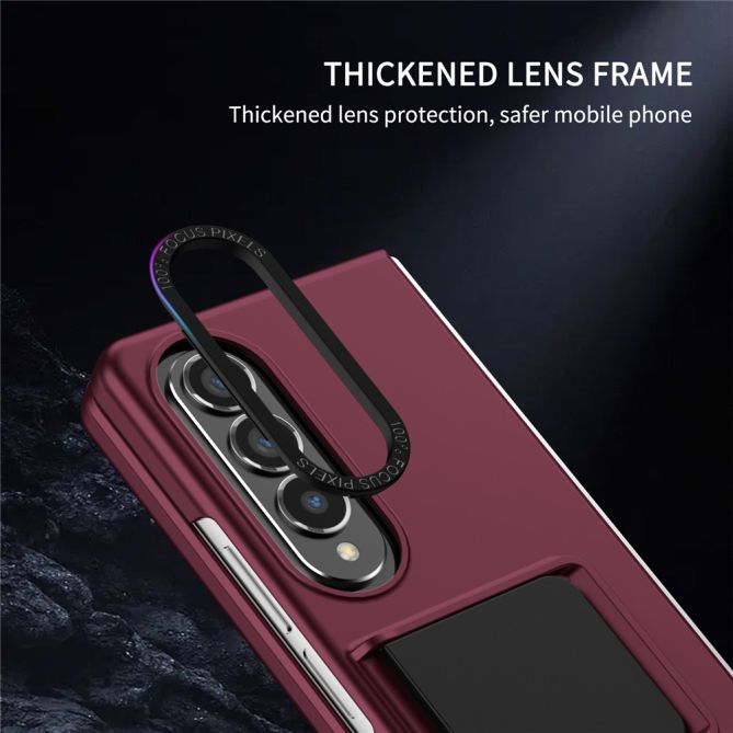 For Samsung Galaxy Z Fold4 5G Case Anti-Scratch Phone Cover Hard PC Case with Kickstand
