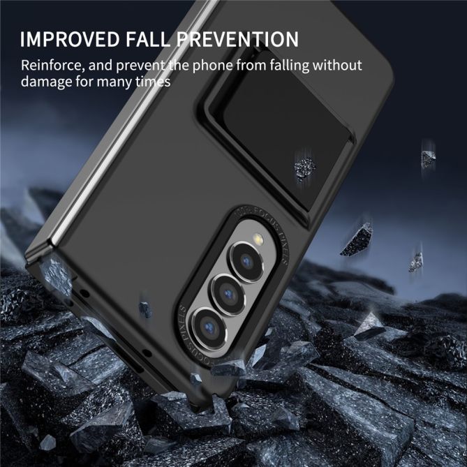 For Samsung Galaxy Z Fold4 5G Case Anti-Scratch Phone Cover Hard PC Case with Kickstand