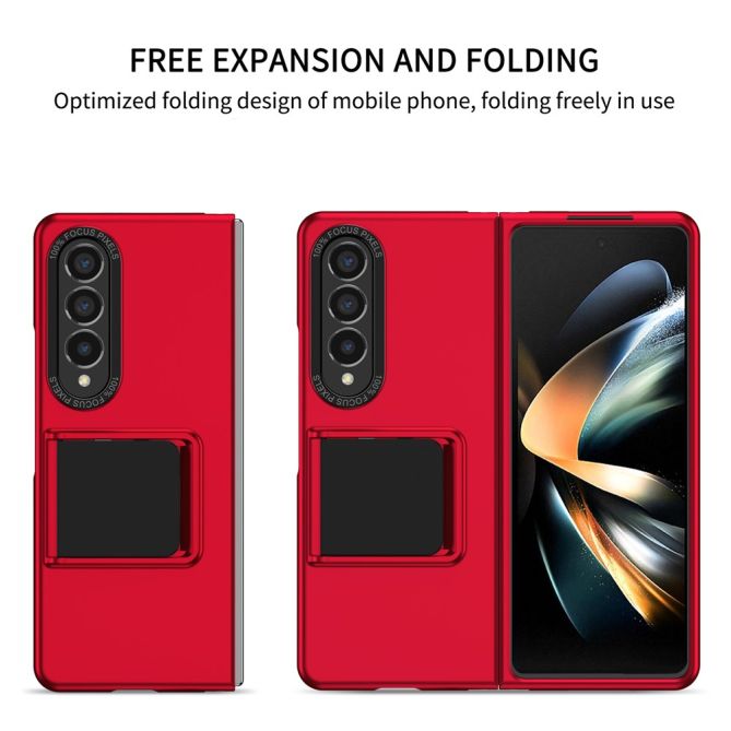 For Samsung Galaxy Z Fold4 5G Case Anti-Scratch Phone Cover Hard PC Case with Kickstand