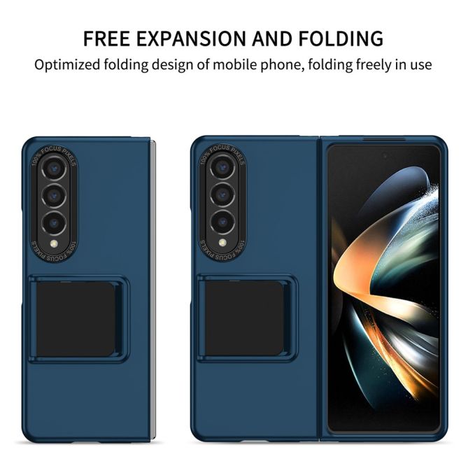 For Samsung Galaxy Z Fold4 5G Case Anti-Scratch Phone Cover Hard PC Case with Kickstand