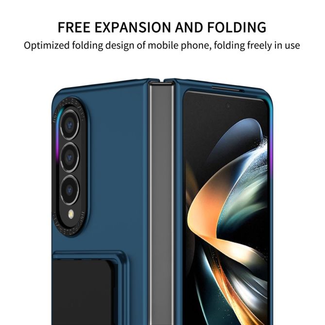For Samsung Galaxy Z Fold4 5G Case Anti-Scratch Phone Cover Hard PC Case with Kickstand