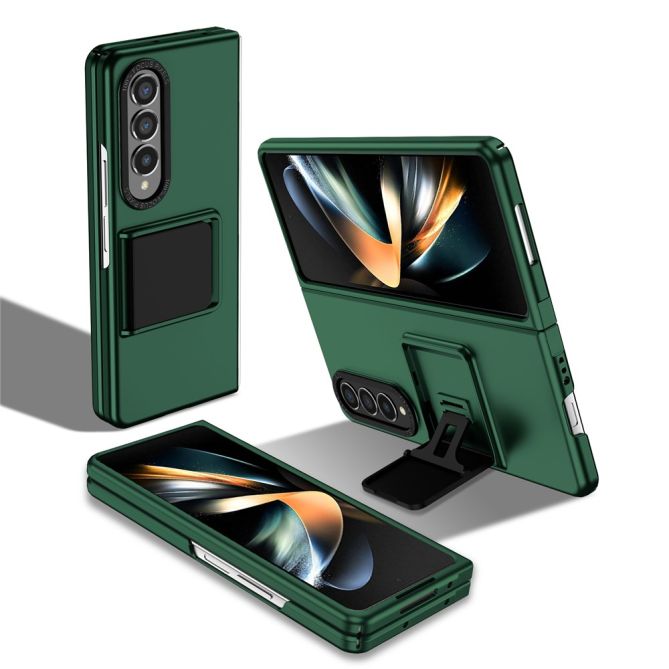 For Samsung Galaxy Z Fold4 5G Case Anti-Scratch Phone Cover Hard PC Case with Kickstand