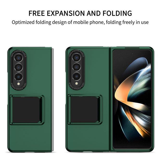For Samsung Galaxy Z Fold4 5G Case Anti-Scratch Phone Cover Hard PC Case with Kickstand