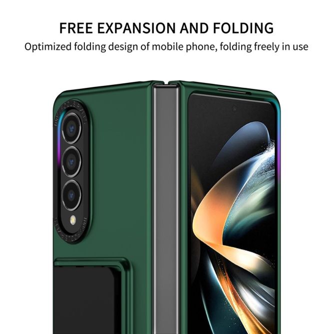 For Samsung Galaxy Z Fold4 5G Case Anti-Scratch Phone Cover Hard PC Case with Kickstand