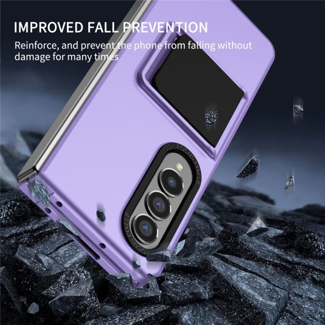 For Samsung Galaxy Z Fold4 5G Case Anti-Scratch Phone Cover Hard PC Case with Kickstand