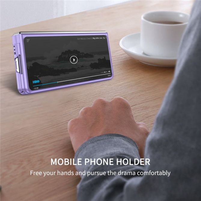 For Samsung Galaxy Z Fold4 5G Case Anti-Scratch Phone Cover Hard PC Case with Kickstand