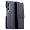 For Samsung Galaxy Z Fold4 5G PU Leather Phone Case with Magnetic Pen Holder Stand Card Slot Cover
