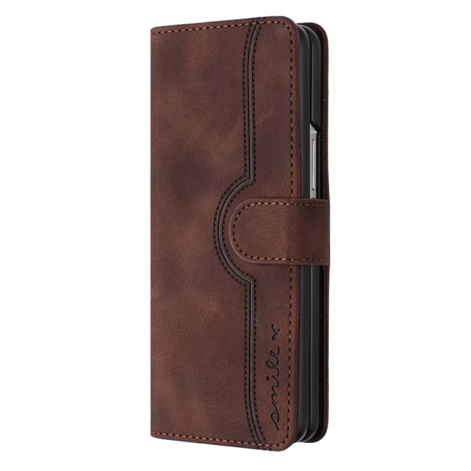 YX003 For Samsung Galaxy Z Fold4 5G PU Leather Wallet Folding Phone Case Imprinted Shockproof Cover