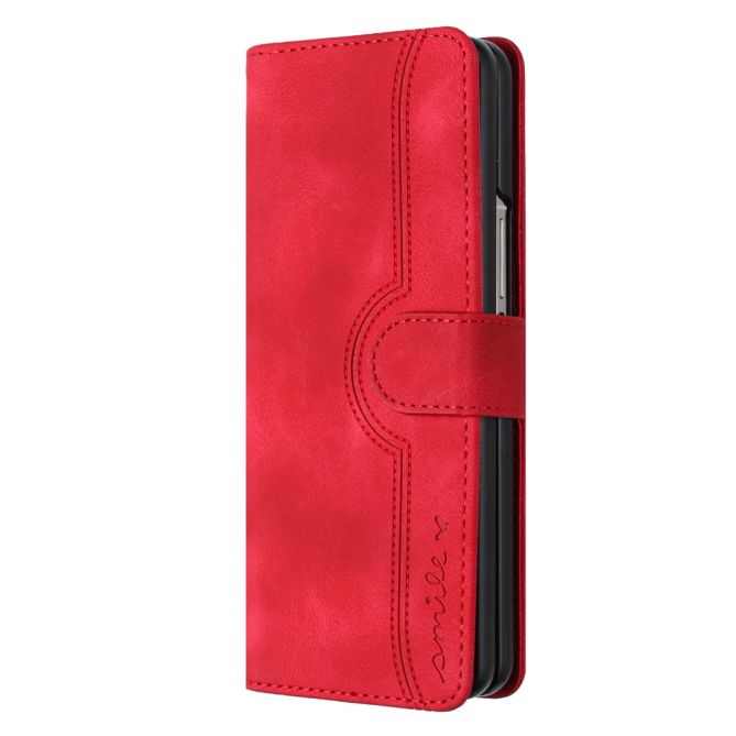 YX003 For Samsung Galaxy Z Fold4 5G PU Leather Wallet Folding Phone Case Imprinted Shockproof Cover