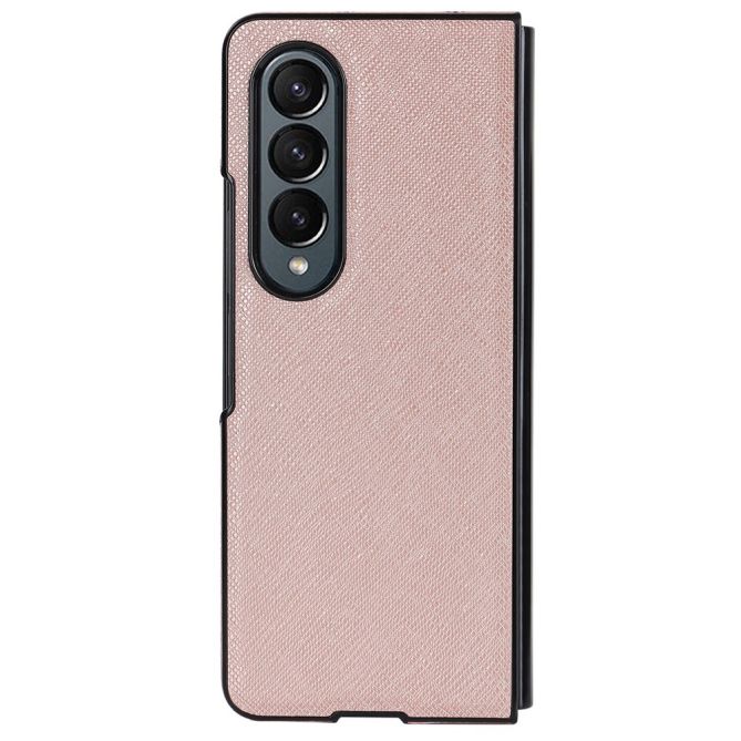 For Samsung Galaxy Z Fold4 5G Shockproof Phone Case PU Leather + PC Cross Texture Cover