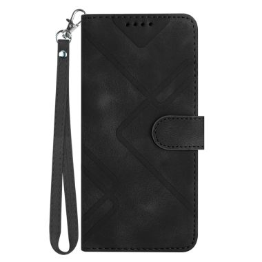 Étui Samsung Galaxy Z Fold 4 simili cuir motif géométrique gravé