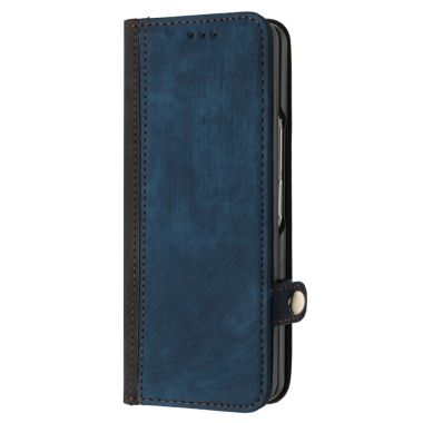 Étui Samsung Galaxy Z Fold 4 portefeuille simili cuir effet patiné avec dragonne