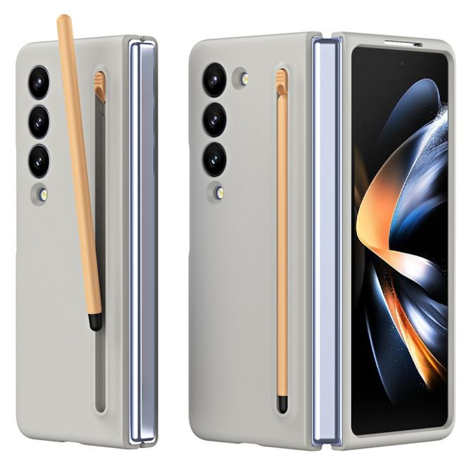 For Samsung Galaxy Z Fold4 5G Case with Stylus Pen Rubberized PC Folding Phone Cover