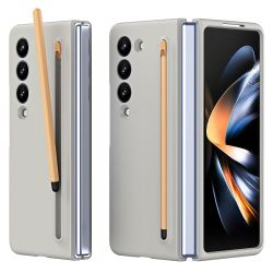 For Samsung Galaxy Z Fold4 5G Case with Stylus Pen Rubberized PC Folding Phone Cover