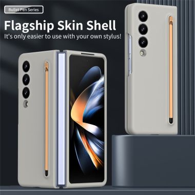 For Samsung Galaxy Z Fold4 5G Case with Stylus Pen Rubberized PC Folding Phone Cover